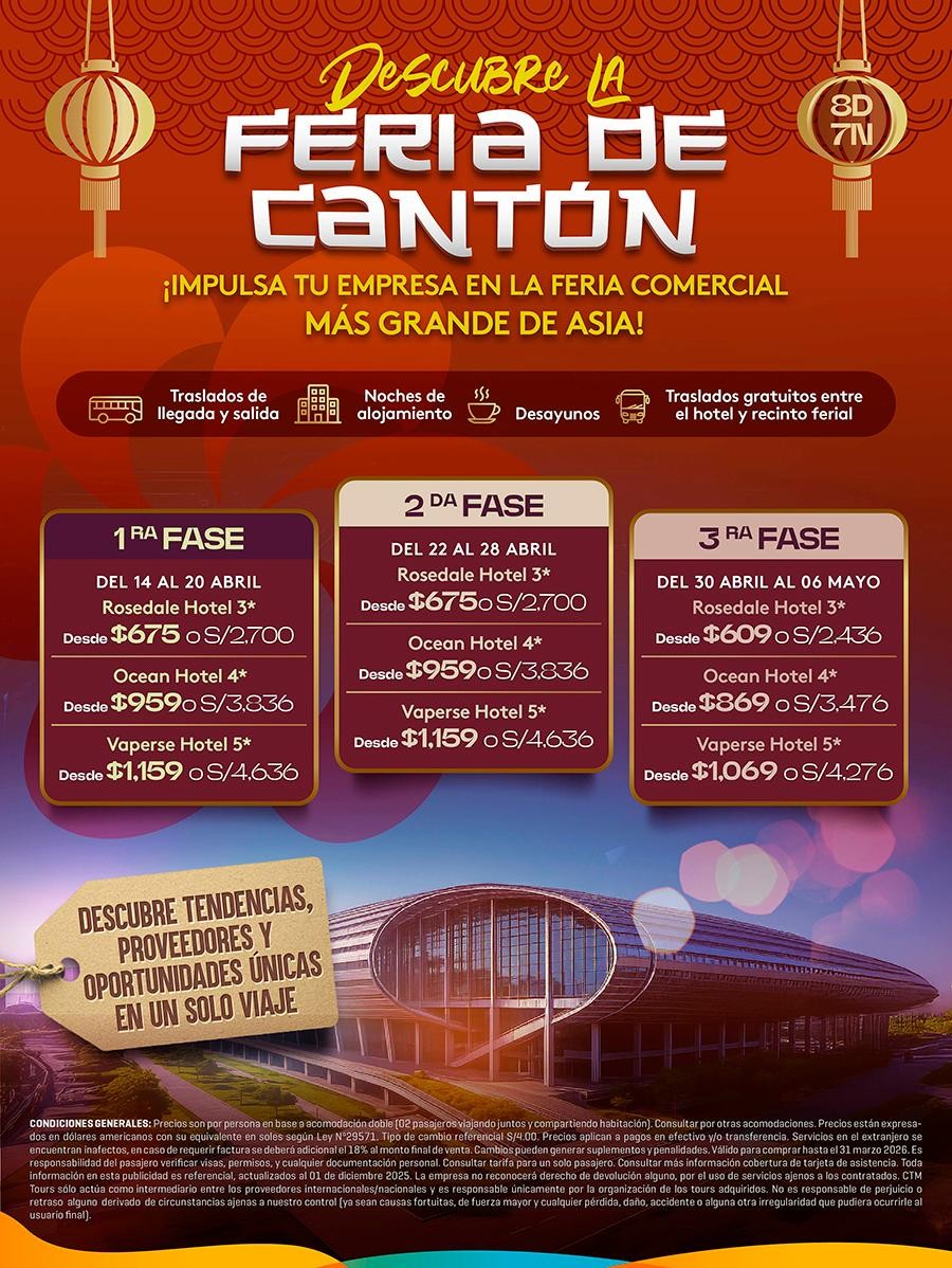 Planea tu viaje a la Feria de Cantón