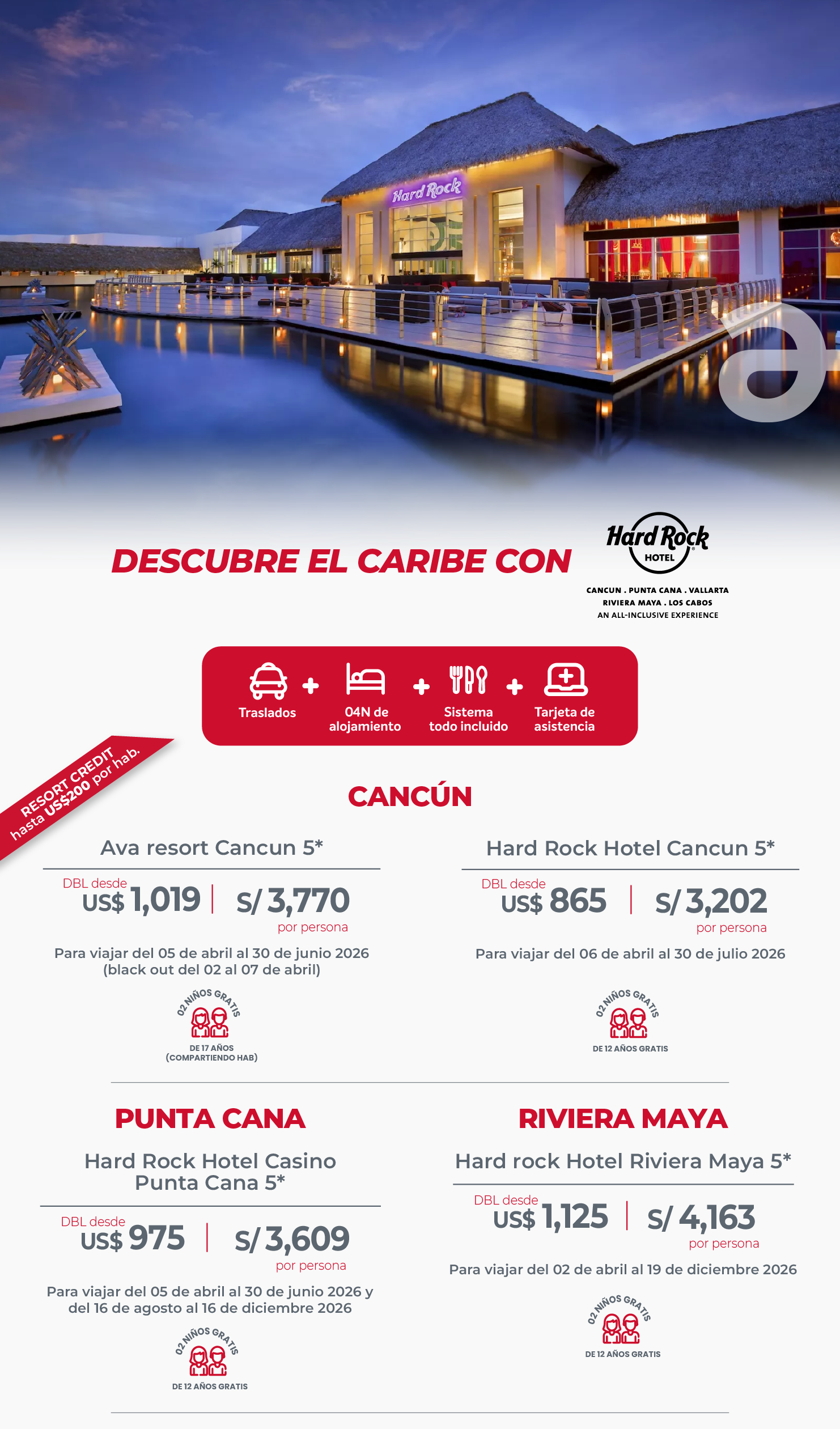 Vacaciones en el Caribe con hoteles HardRock