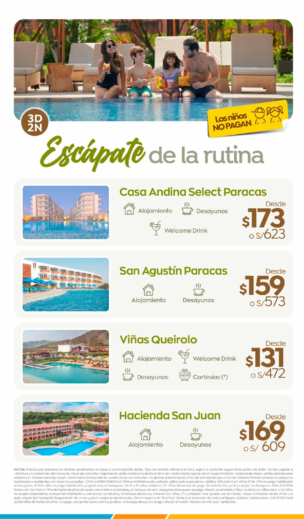 Escápate de la rutina