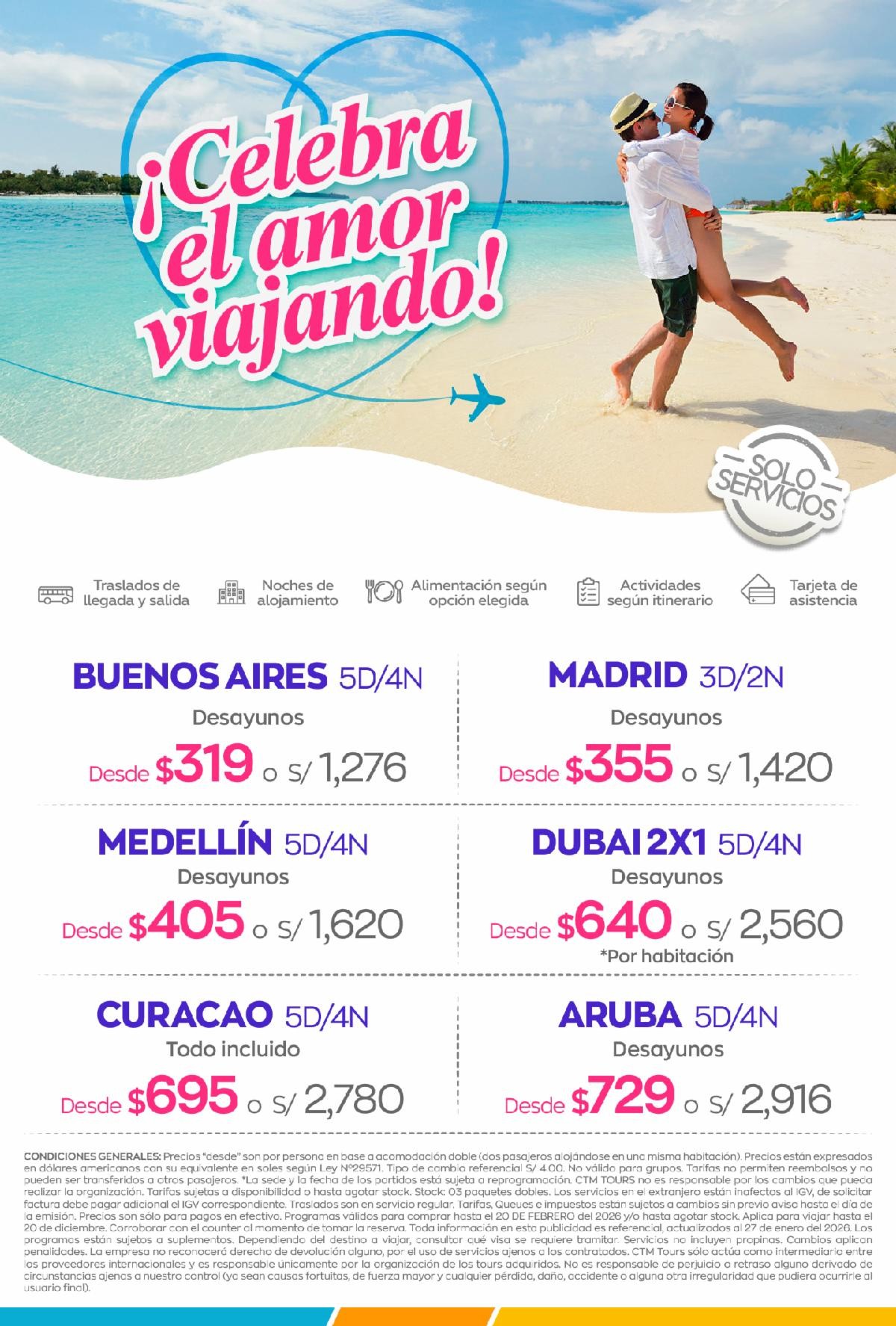 Paquetes internacionales sin vuelos