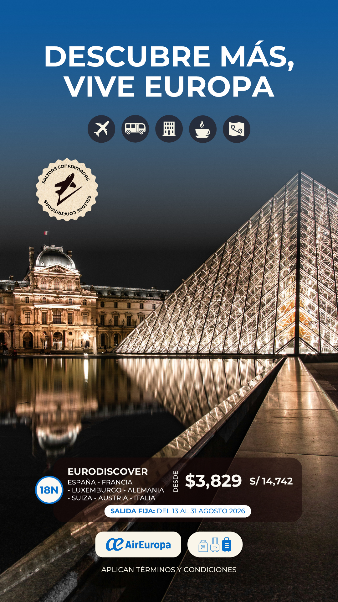 Itinerario para Europa en Agosto