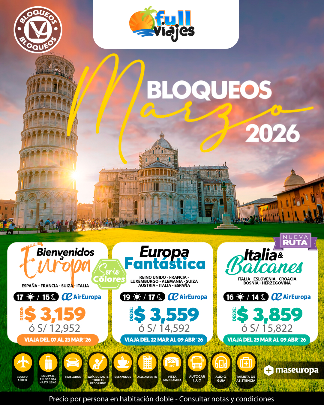 Paquetes a Europa en Marzo 2026