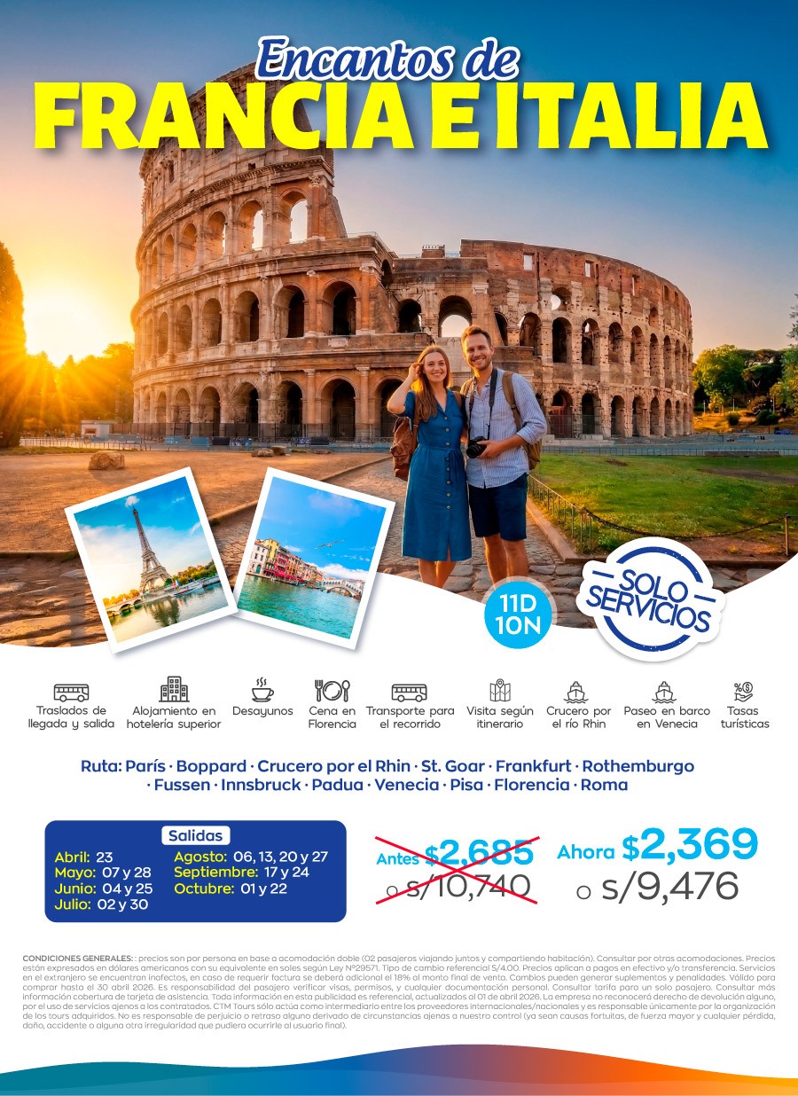 Encantos de Francia e Italia