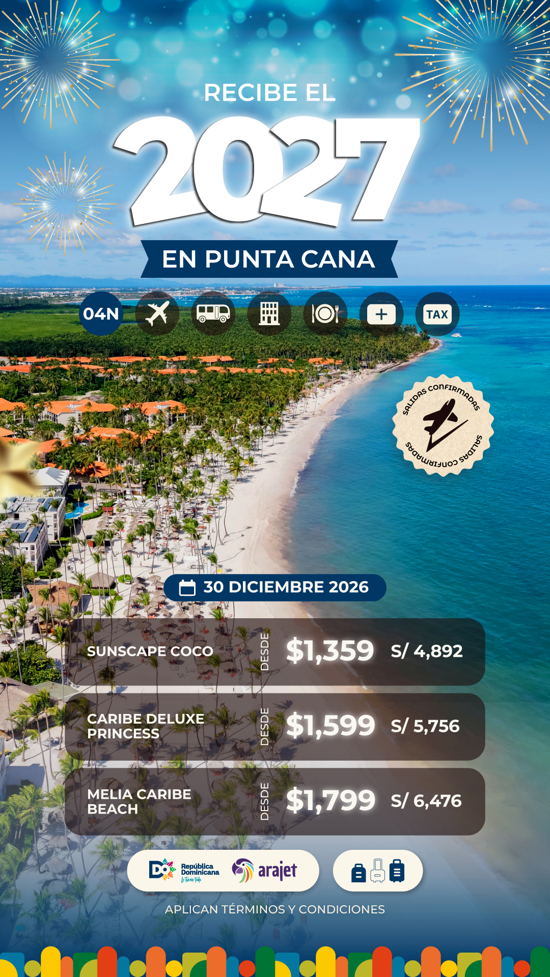 Celebra el año Nuevo en Punta Cana