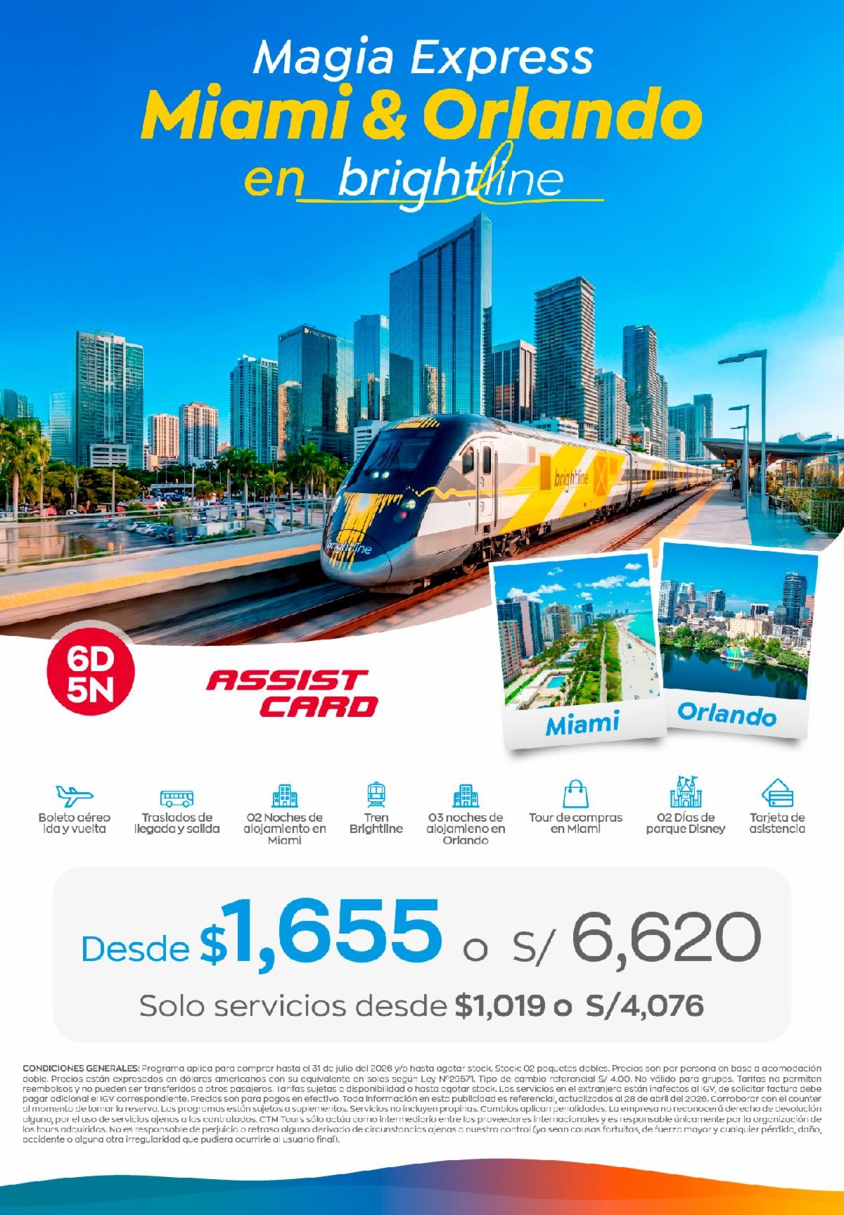 Miami y Orlando en Tren