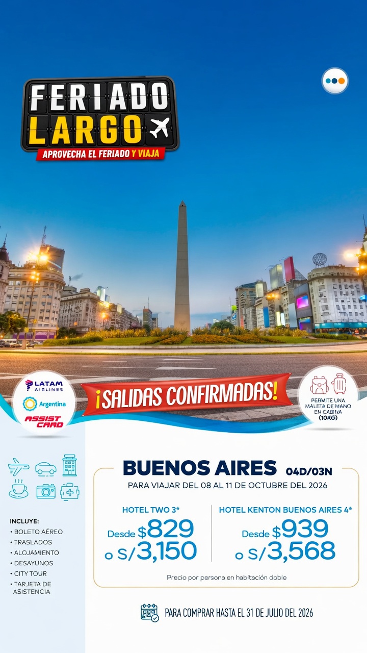 Paquete a Buenos Aires desde Perú
