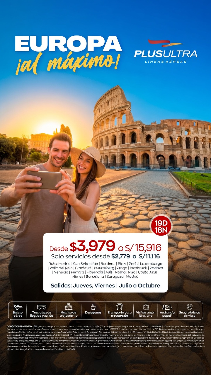 Disfruta Europa SIN VISA, al mejor precio