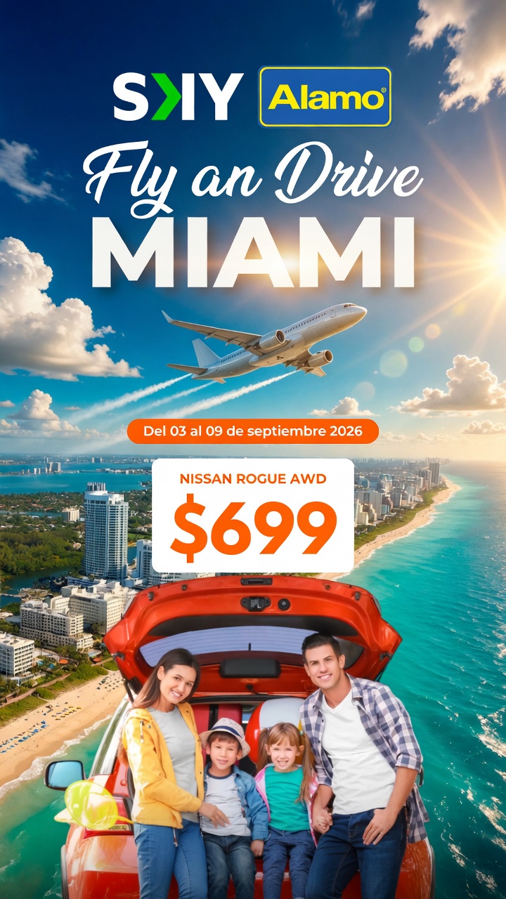 Oferta exclusiva: Vuelo y Auto en Miami