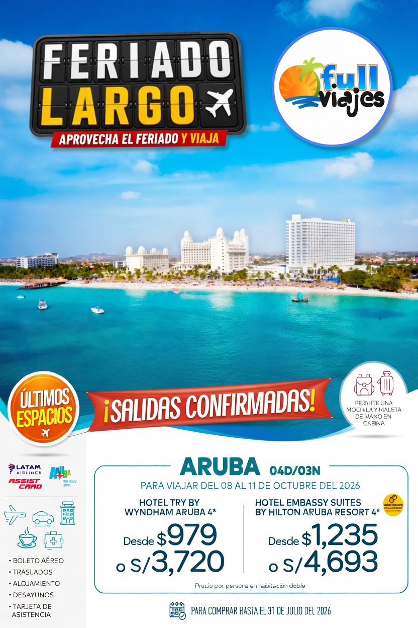 Feriado largo en Aruba