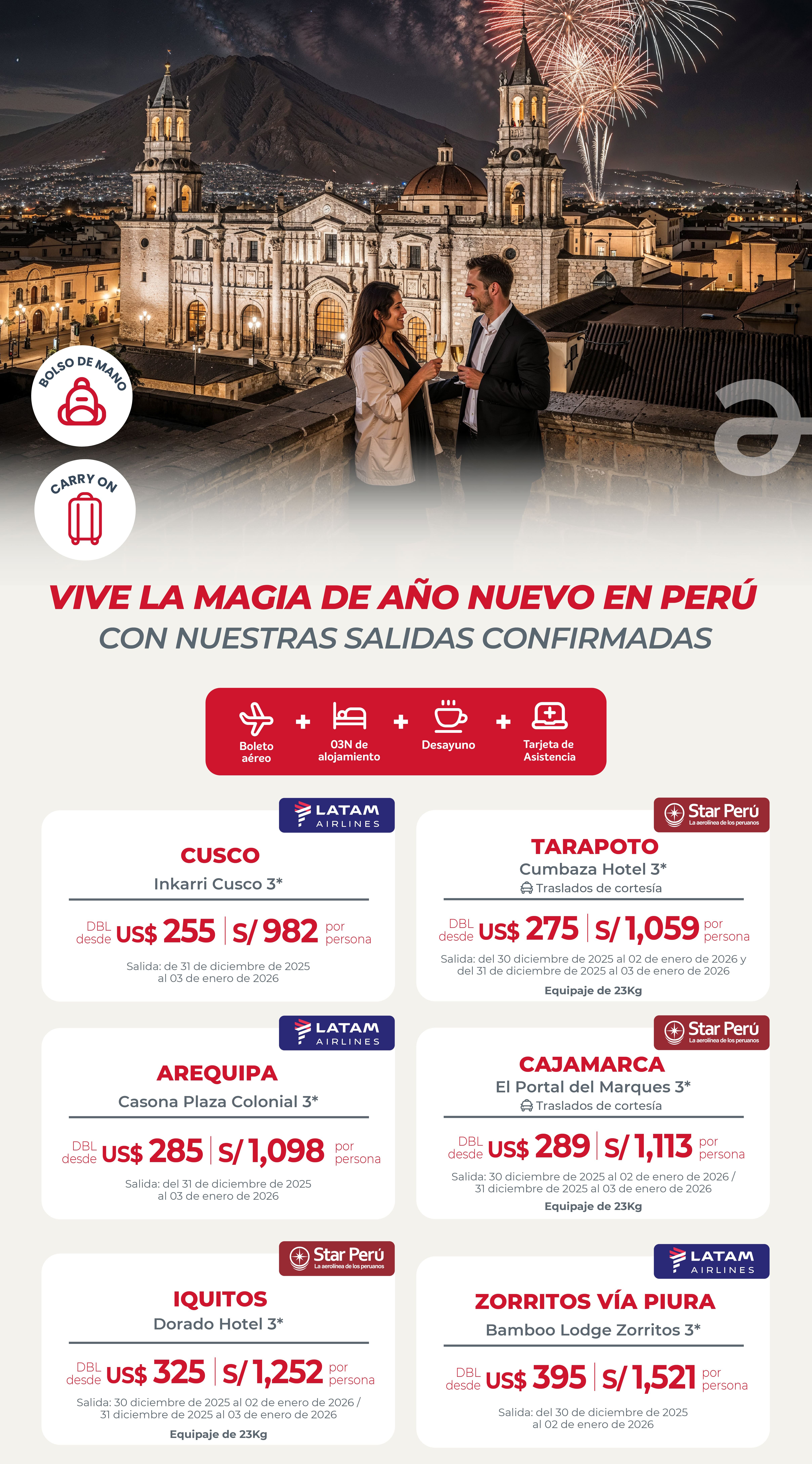 Paquetes Nacionales para Año Nuevo