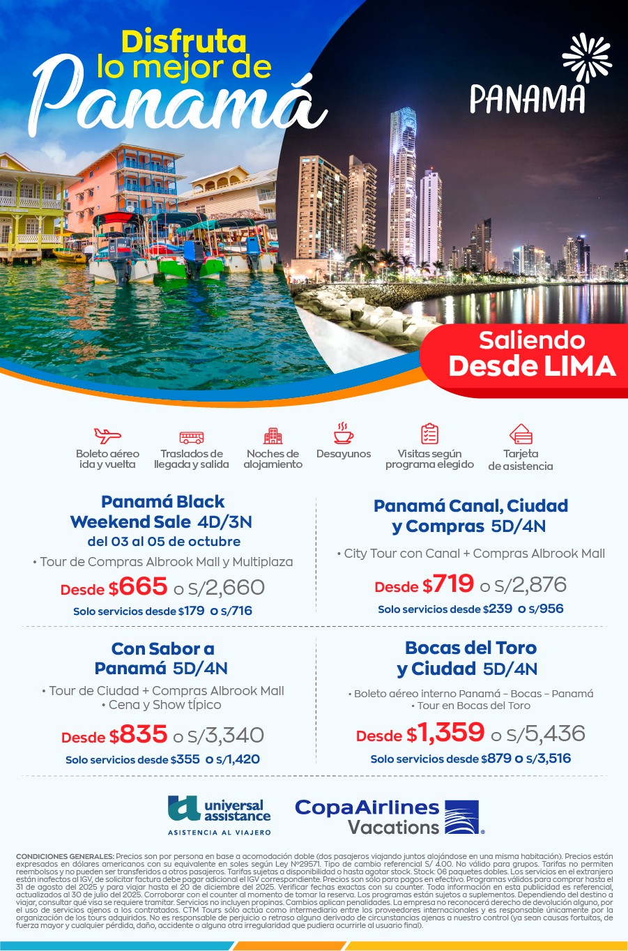 Paquetes a Panamá desde Perú