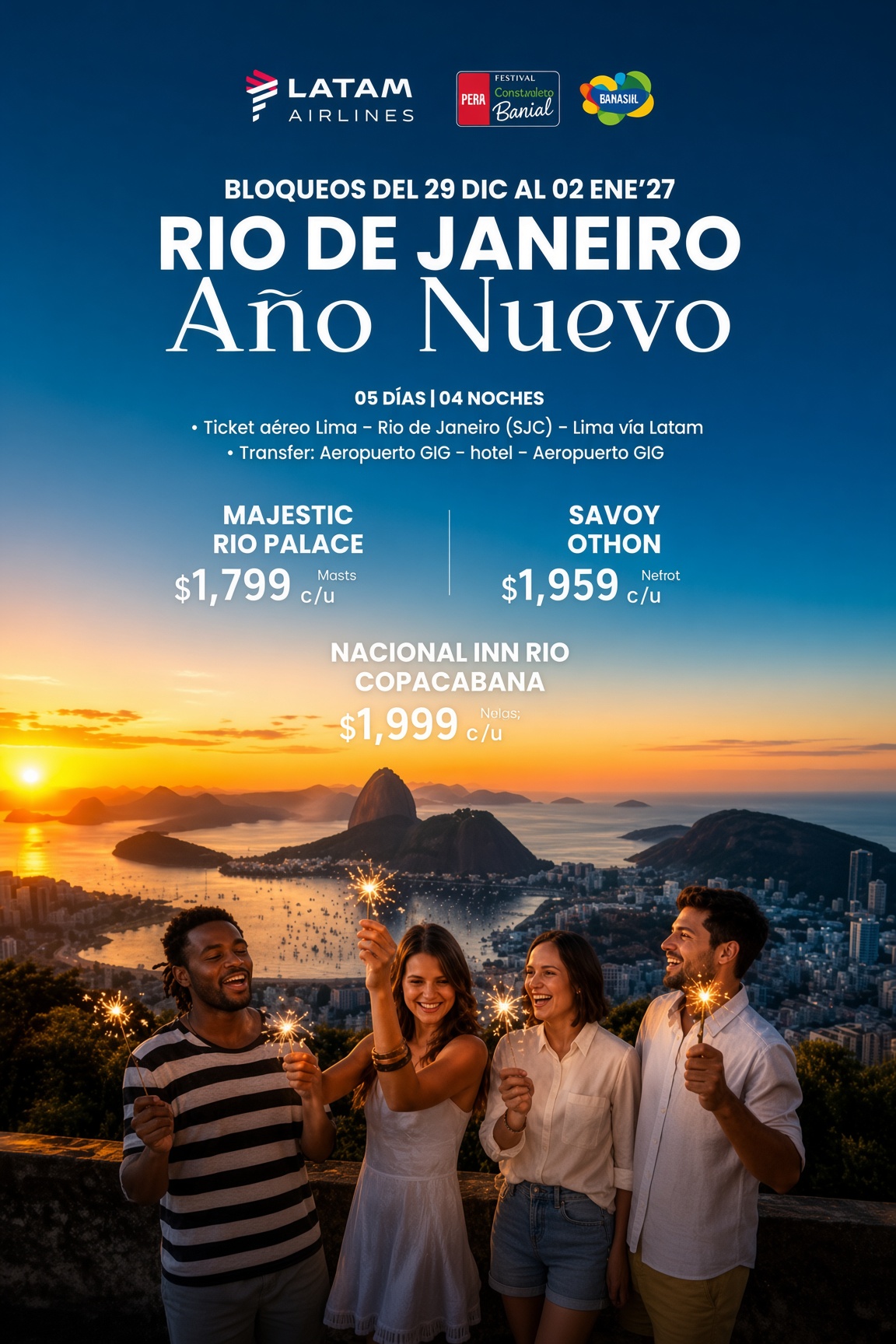 Recibe el Año Nuevo en Rio de Janeiro