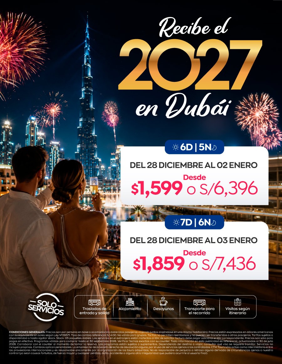 Recibe el Año Nuevo en DUBAI