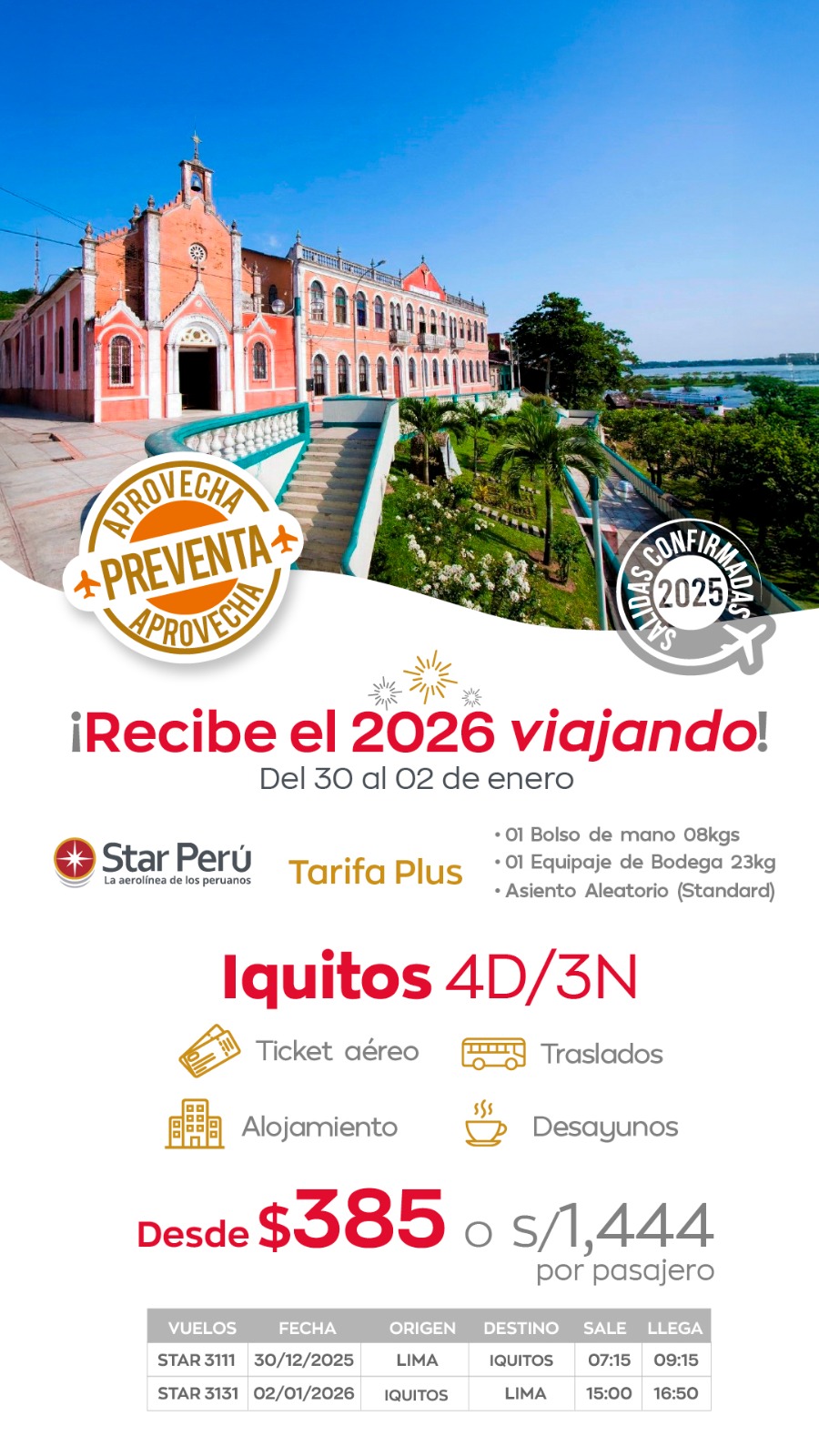 Paquete Año Nuevo en Iquitos