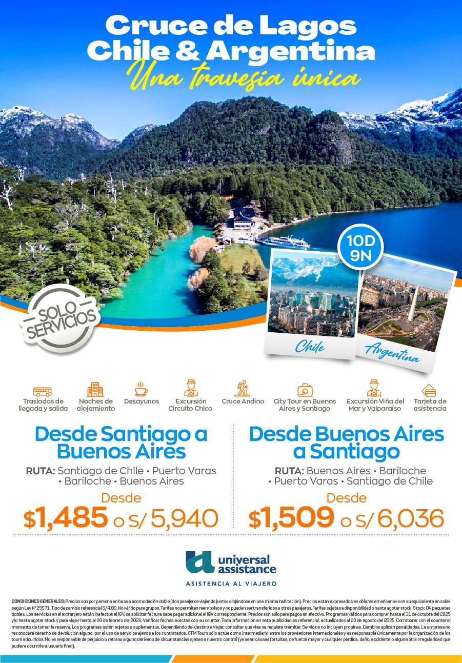 Cruce de lagos Chile y Argentina