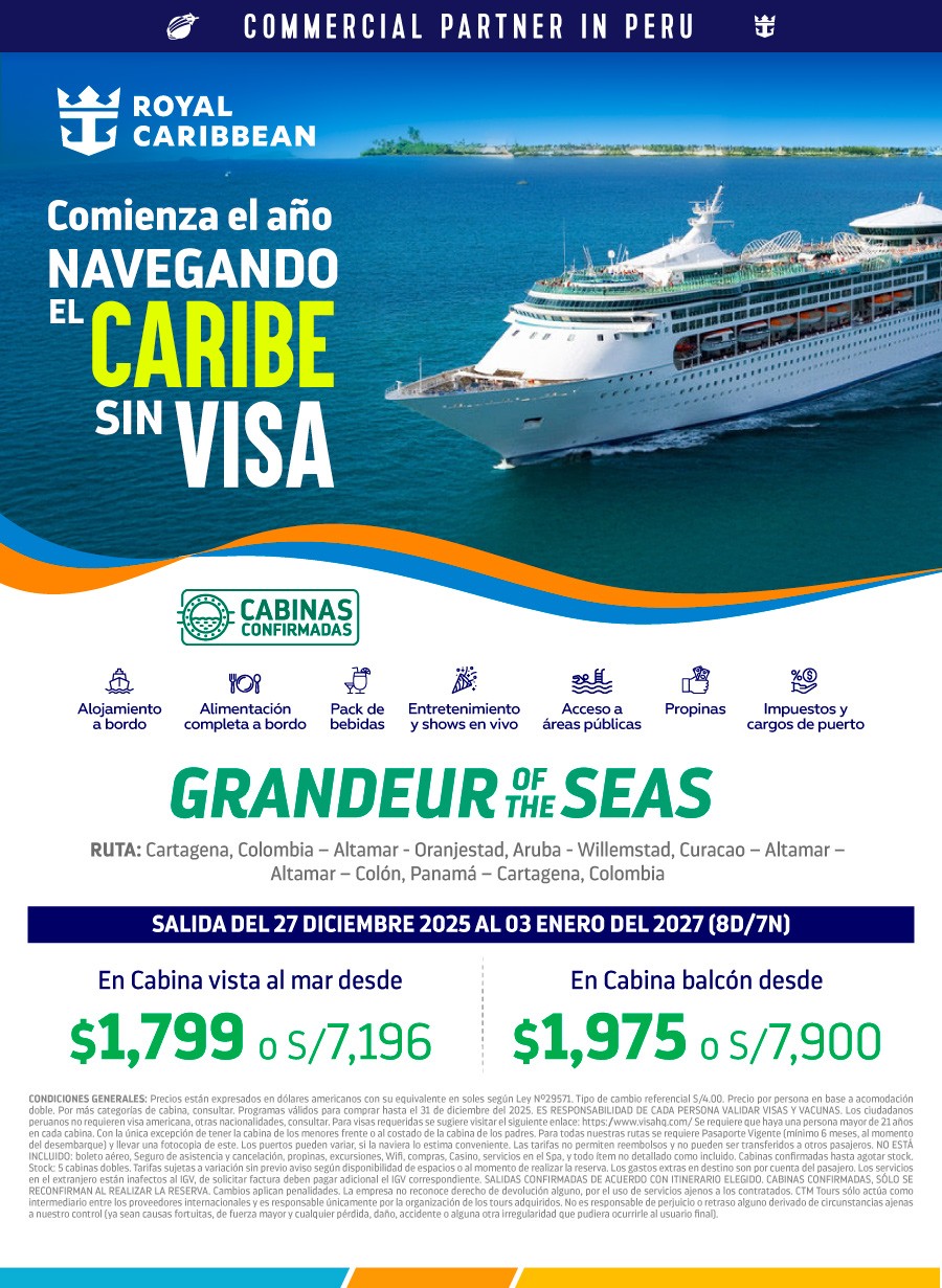 Celebra el año nuevo 2026 en Crucero