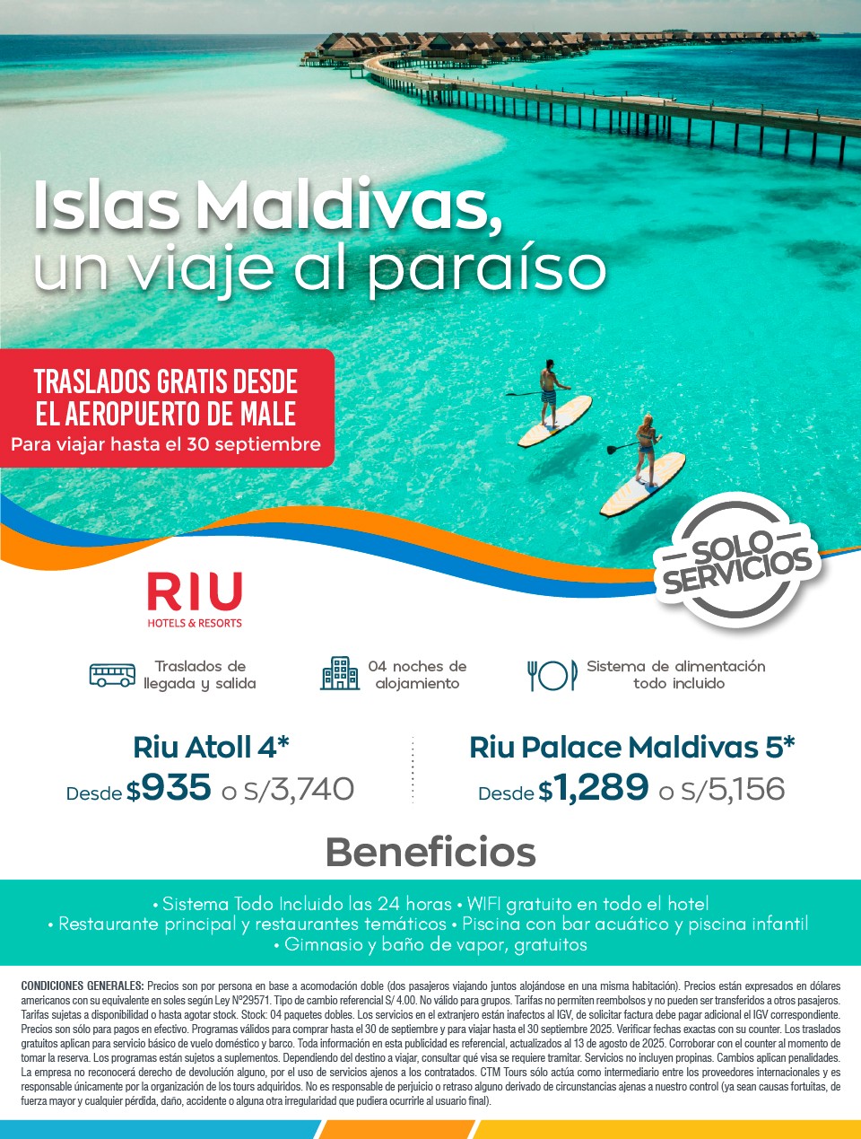Viaje a Maldivas con hoteles Riu