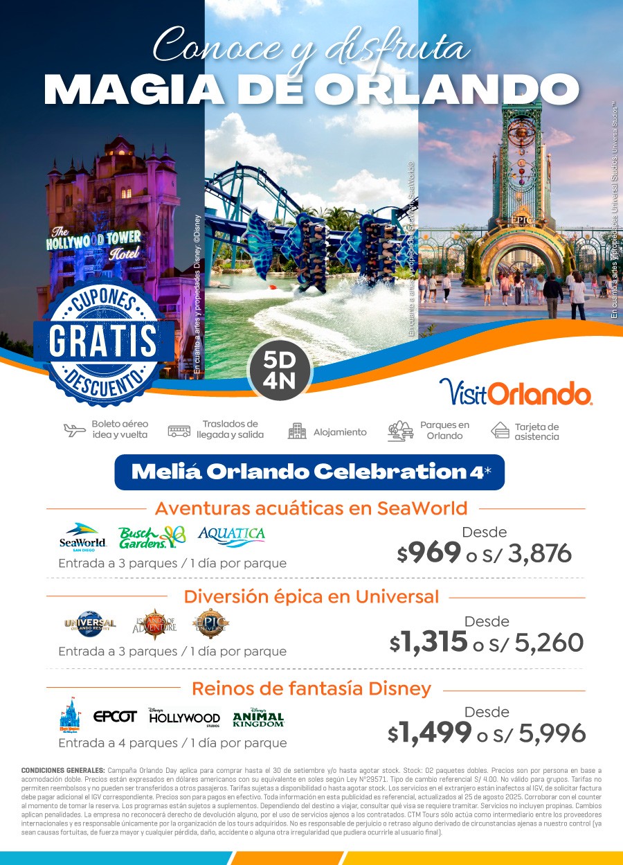 Arma tu paquete a Orlando