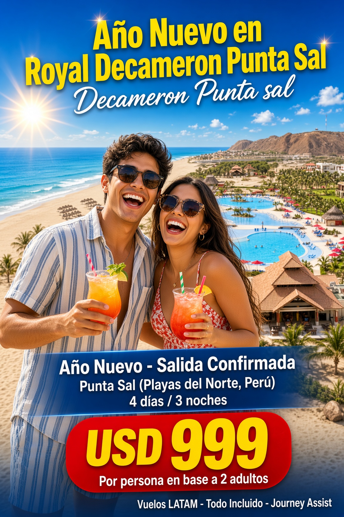 Recibe el año nuevo 2027 en Decameron Punta Sal