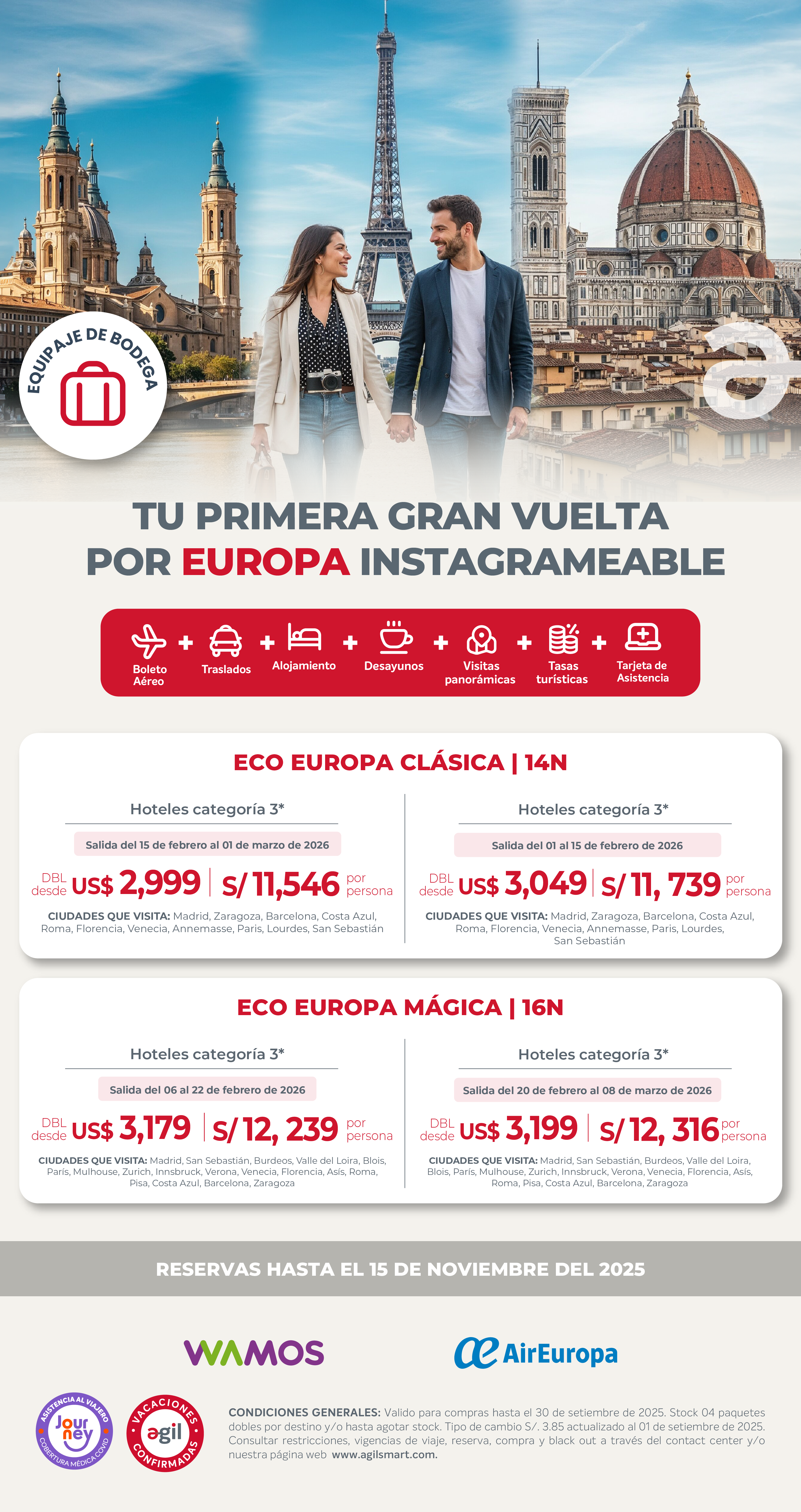 Paquetes a Europa en Febrero 2026