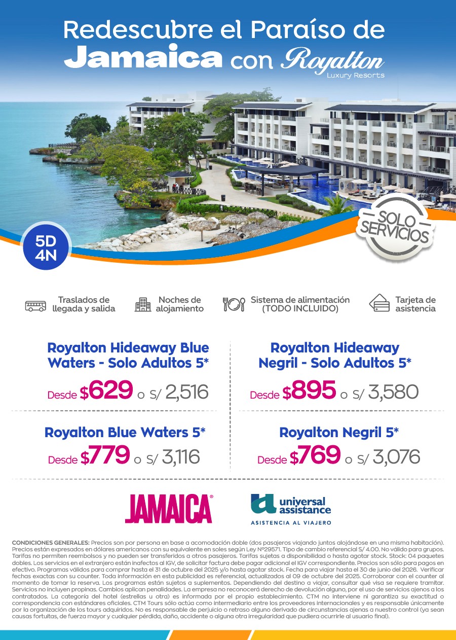 Jamaica con hoteles Royalton