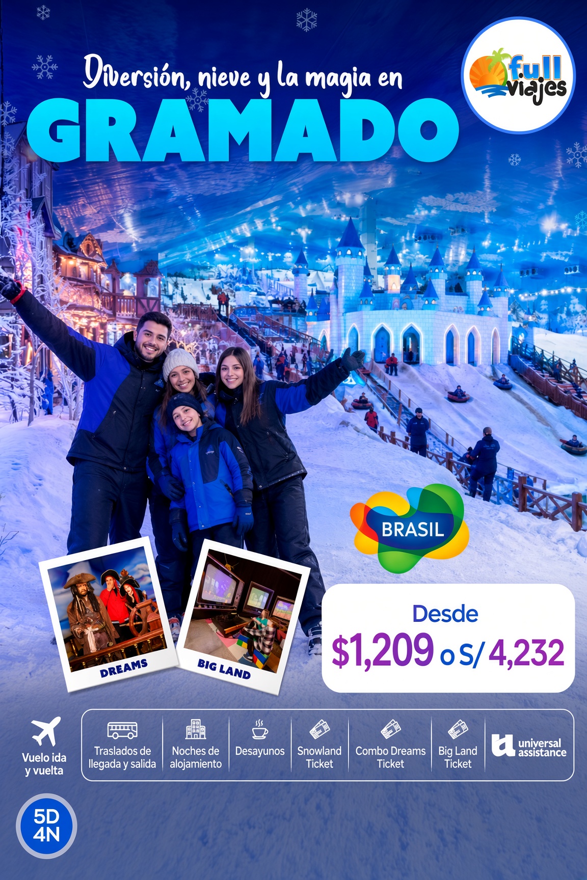 Paquetes turísticos a Gramado con nieve en Snowland