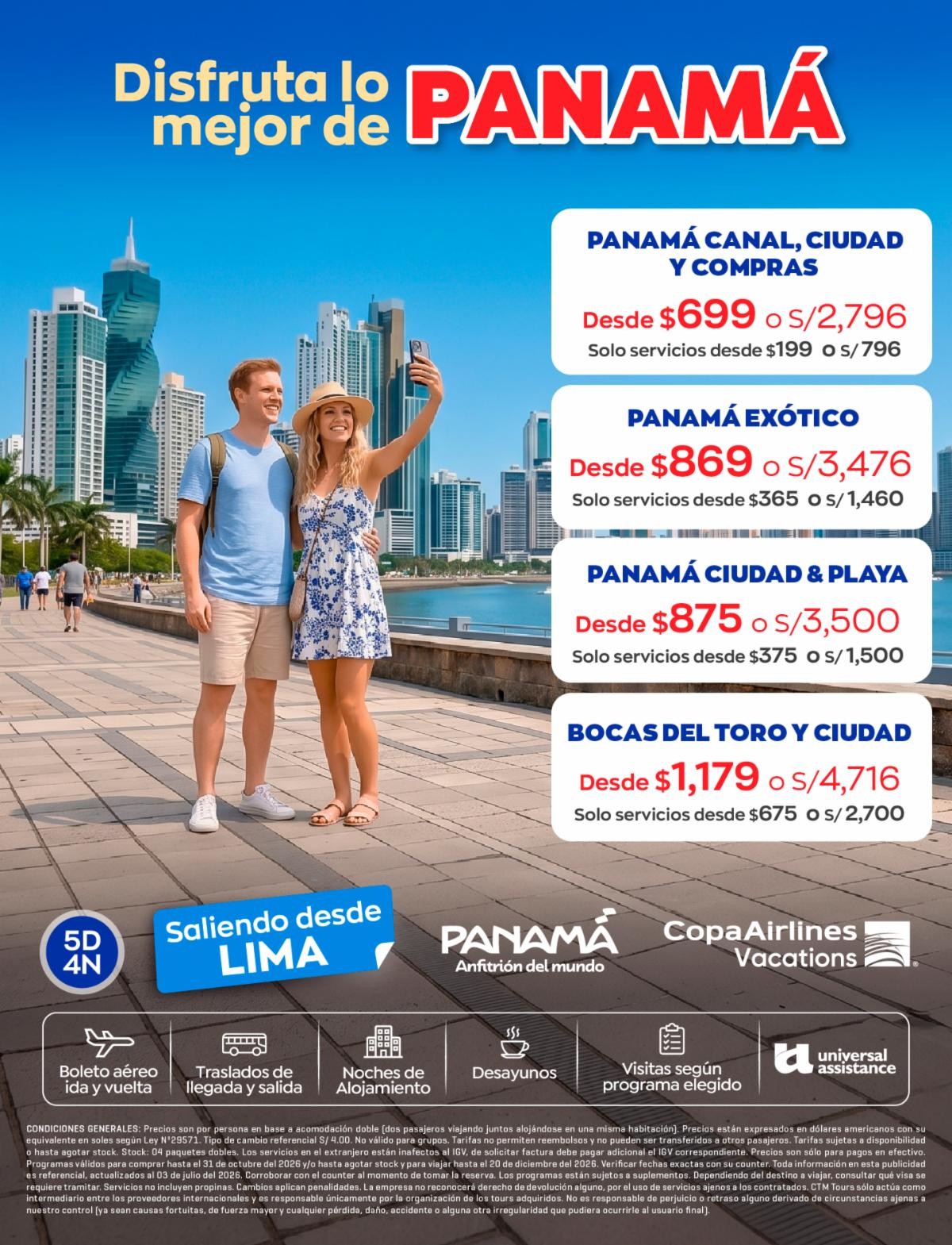 Paquetes a Panamá desde Perú
