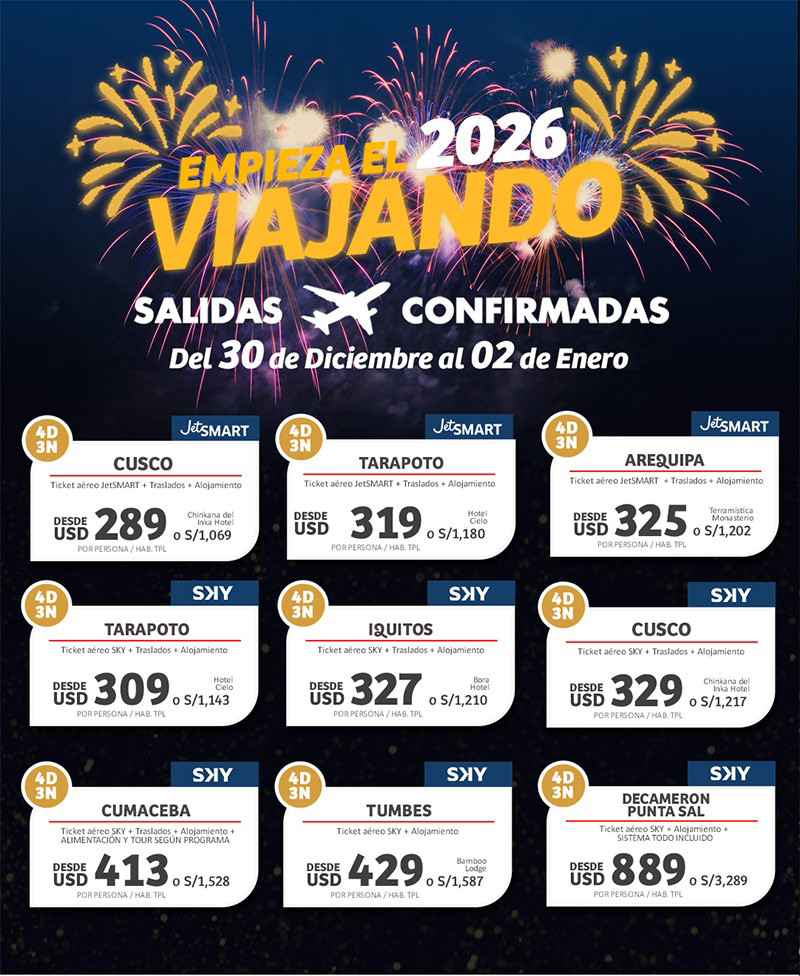 Paquetes Turísticos Año Nuevo Nacionales